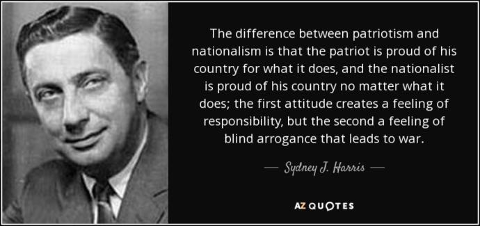 Is Nationalism The Exact Opposite Of Patriotism?