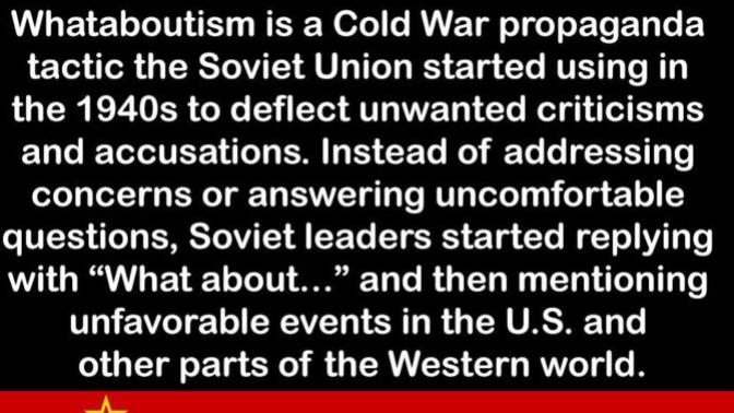 Do people at GaG know the origin of "whataboutism"?