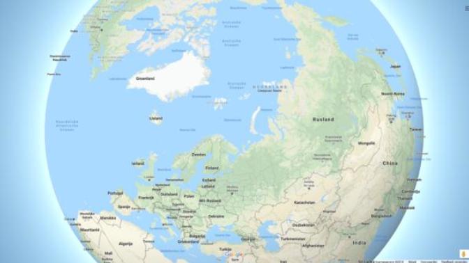 Why is there no ice on the North Pole on Google maps?
