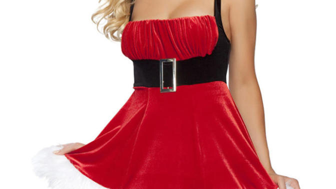 Girls, Would you wear this outside a lingerie store in a mall for extra chrisrmas money?