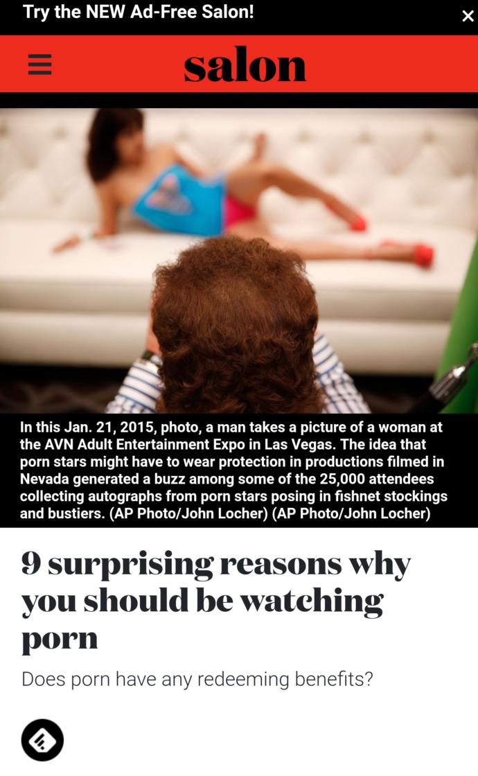 Porn is good for you, lemmings. Trust me: it won't give you an ED and mess with your dopamine system.