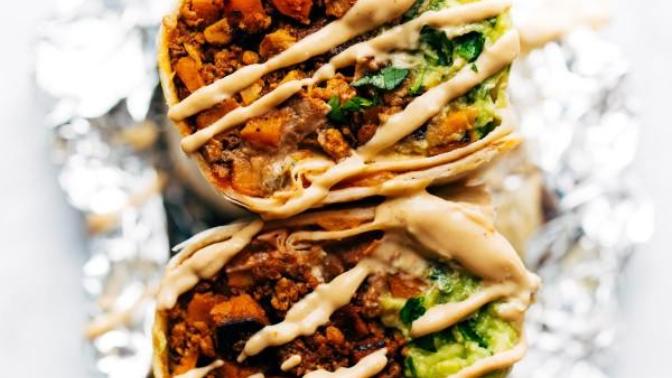 What do vegans and vegetarians put in their burritos?