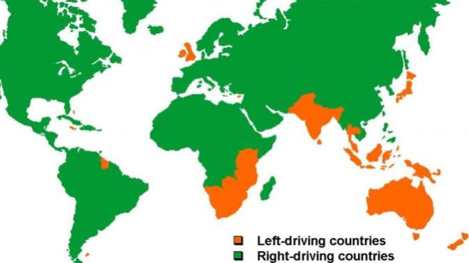 Did you know all of these countries (other than the UK) drive on the left-hand side of the road?