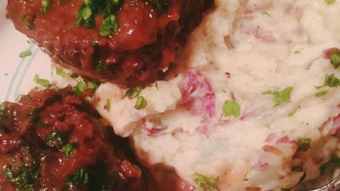 Do you leave the skin on or off on mash potatoes?
