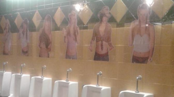Thoughs / opinions on the washroom décor of this bar? like it , hate it , sexist?