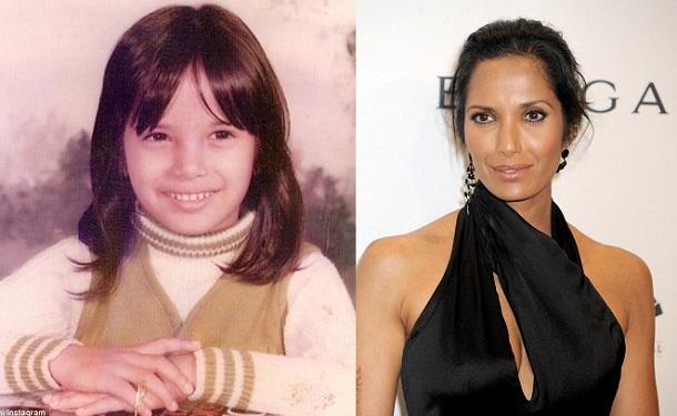 Why padma laxmi daughter look white?