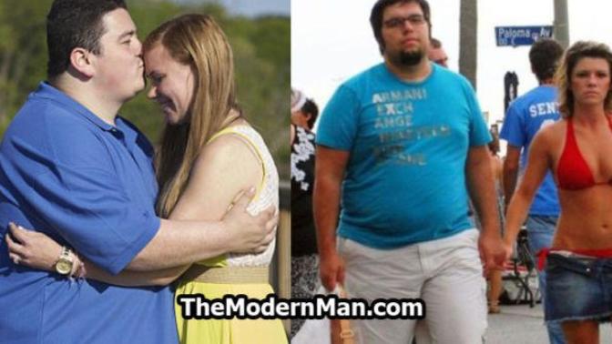 Girls who are slim or normal weight-- would you date a fat guy?