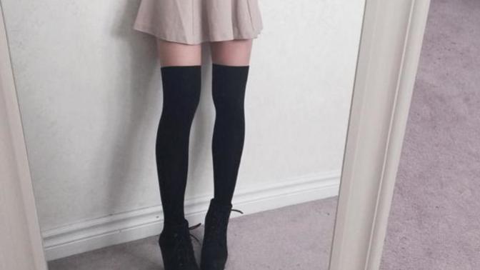 Thigh high socks; Cute or Cringey?