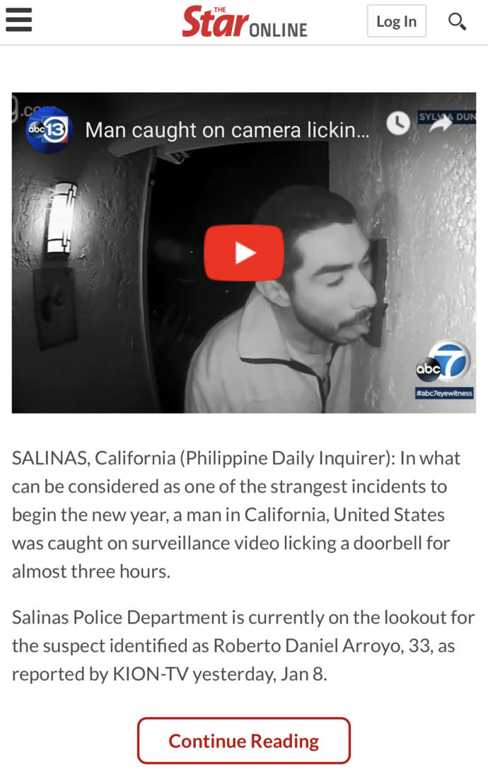 A random guy/girl licks your door bell for nearly three hours straight. What do you do?