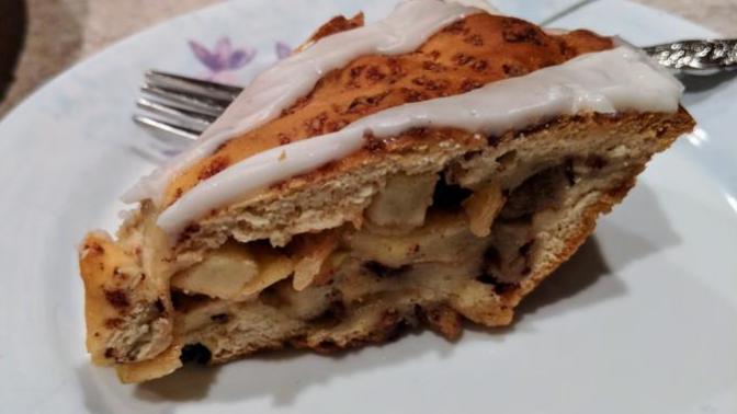 What do you think of my cinnamon roll apple pie?