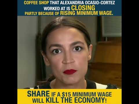 Trump. Why did the Coffee shop Ocasio Cortez used to work in have to close?