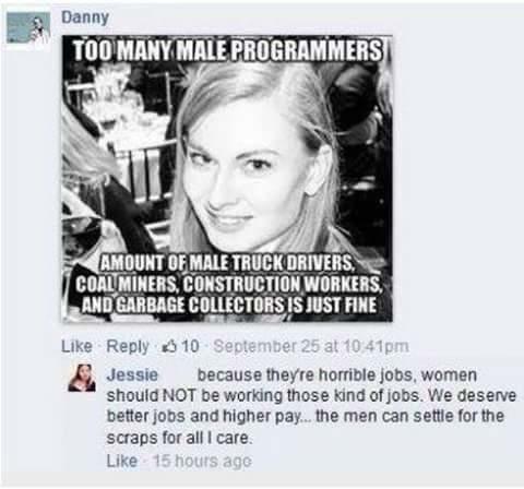 Do you think feminism has become a banner under which to push double standards that benefit women?