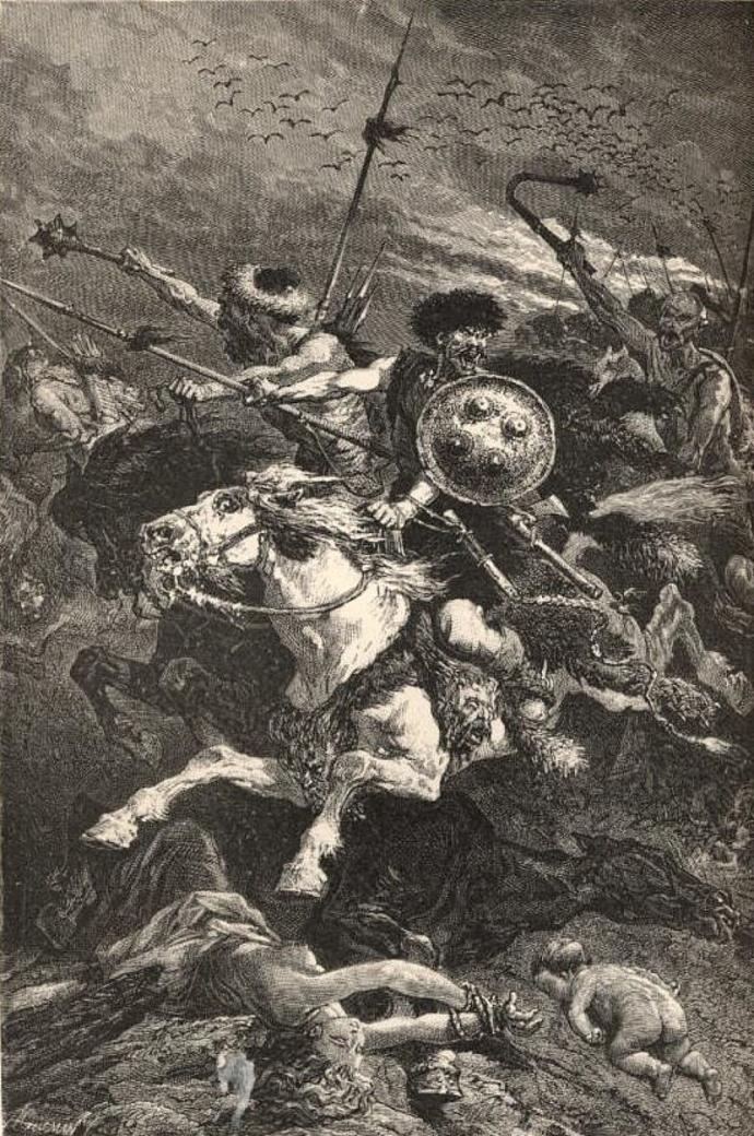 The battle of the catalaunic fields. One of the most decisive in history.