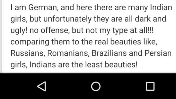 Why white guys always insult indian girls without any reason?