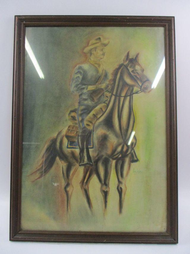 I am bidding on this very old print. Who is he and who did he ride with?