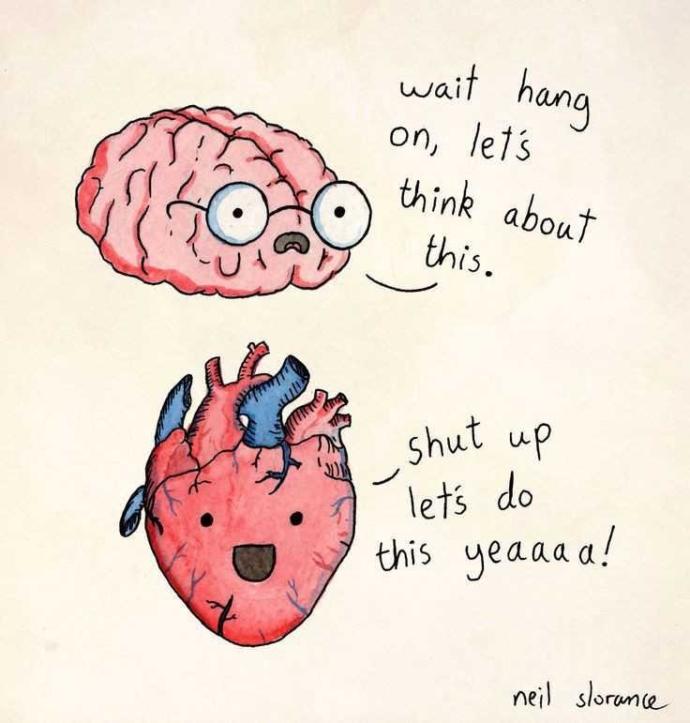 Do you usually follow your head or your heart when making decisions?