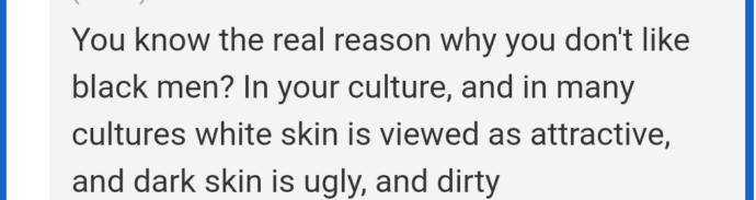 What should I do if a black guy is trying to make me feel guilty for not liking black guy's?