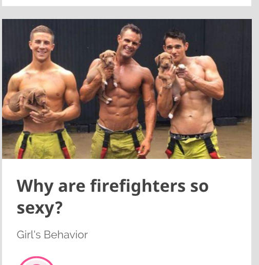 Why are firefighters so sexy?