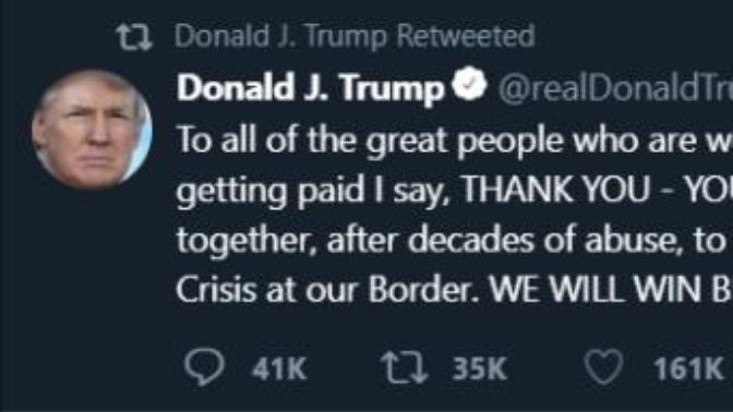Do you agree with the government shut down for the sake of the wall?