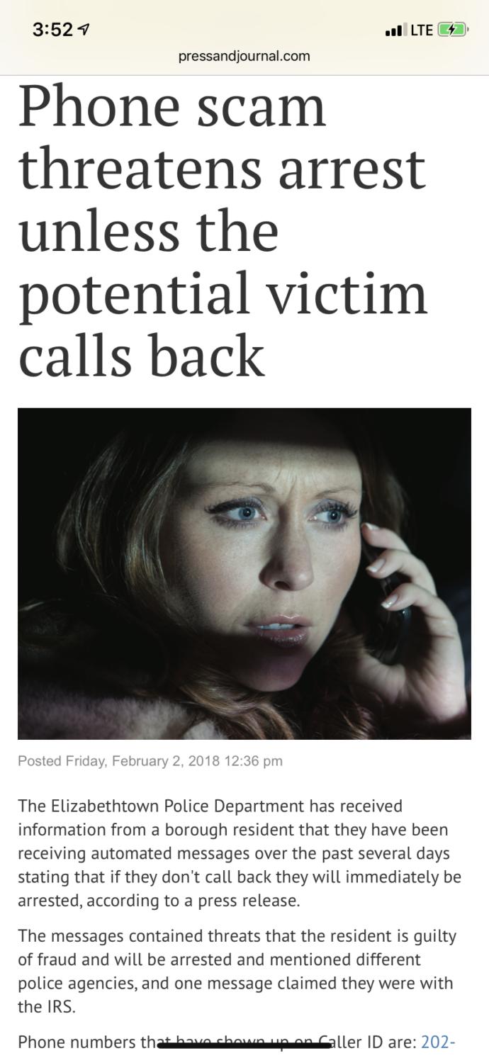 Is this call real or fake that I will get arrested?