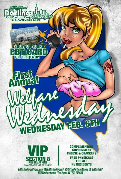 What do you think about a strip club putting on a Welfare Wednesday event?