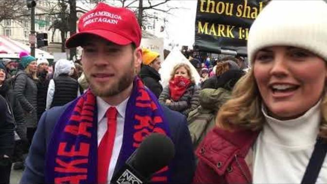 Woman at women's march grabs man's balls, brags about it, admits she did it on camera and people celebrate it... thought?