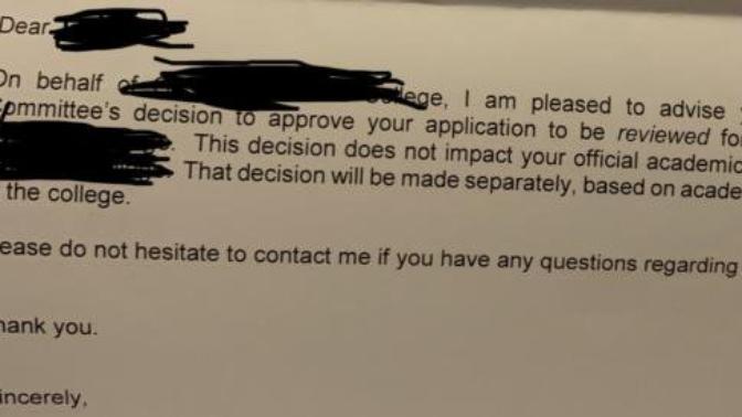 This college sent me this. What does it mean 😭?