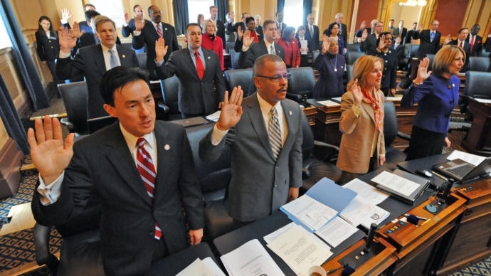 Immigrants Taking Citizenship Oath