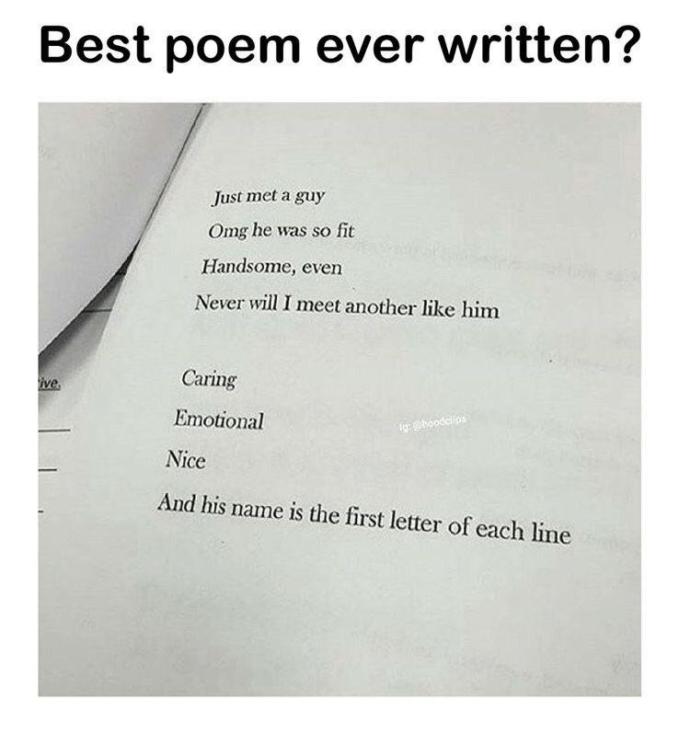 Is this the best poem ever written?