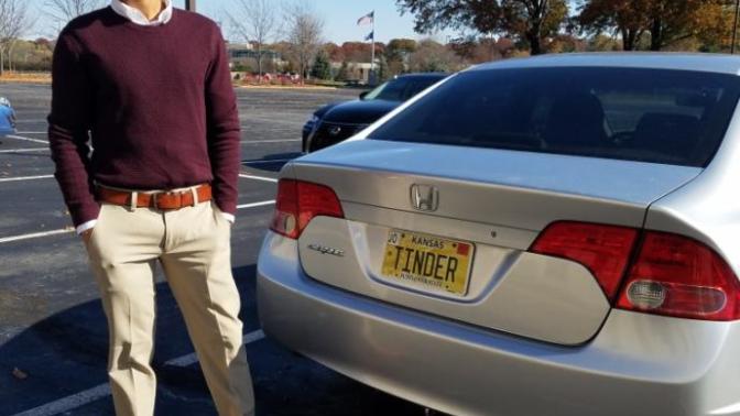 What do you think of my tinder licence plate?