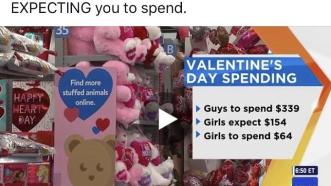 How much are you planning on spending for Valentine's Day?
