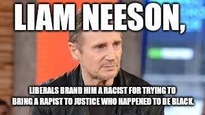 Is Liam Neeson a racist for wanting to bring a rapist to justice?