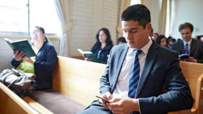Is it ok to be on my phone at Church?