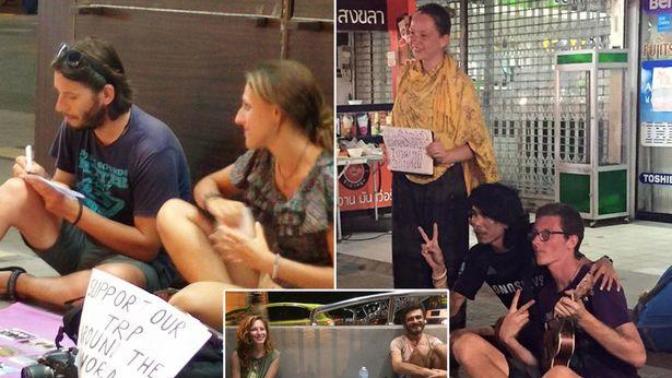 Why do backpackers beg for money from the locals?