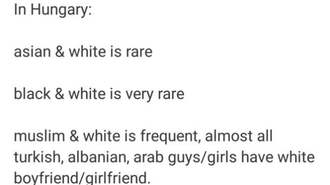 What are your thoughts on interracial dating in Hungary?
