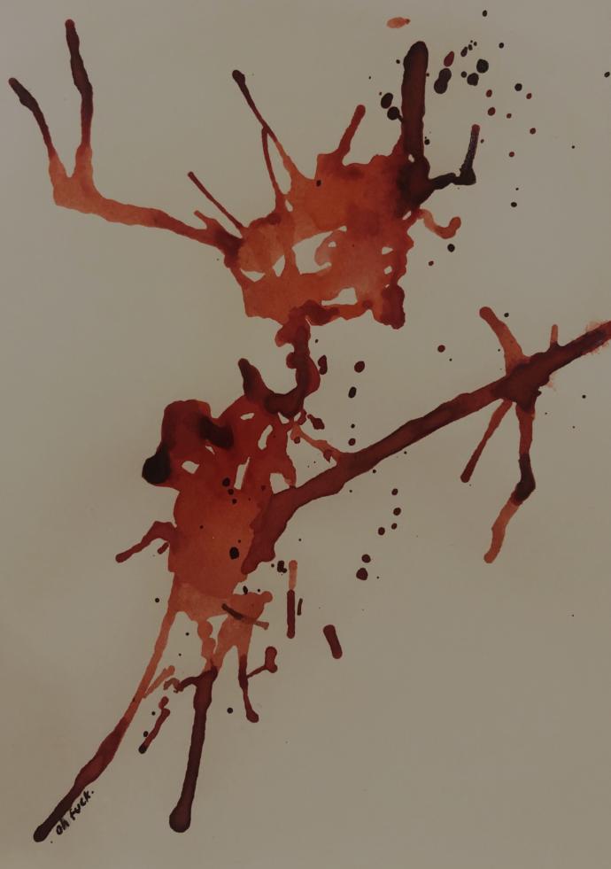 Does this drawing look like period blood to you or do you see the meaning I put in it?