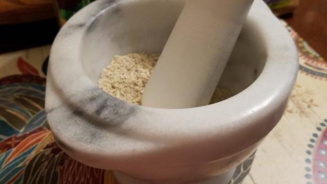 Mortar and pestle?