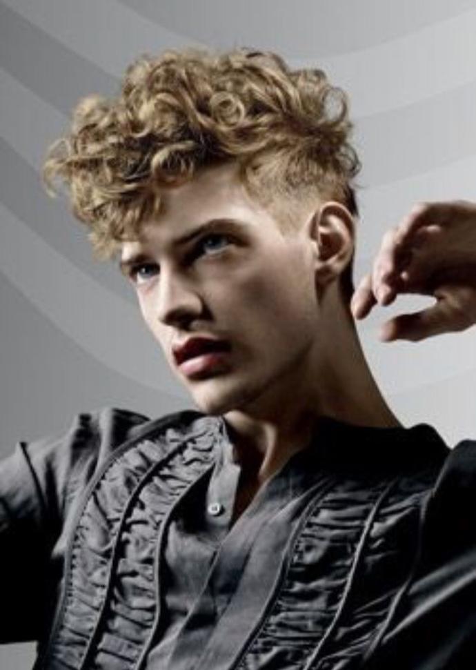 Girls, do you think the curly on top, short sides hairstyle is attractive?