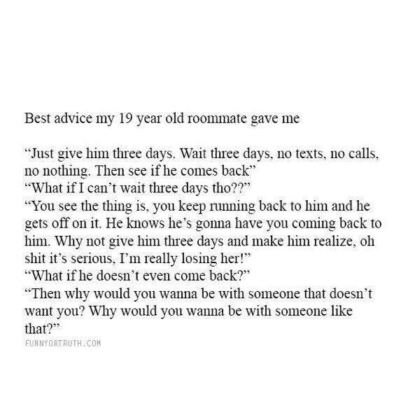 How do you feel about the 3 day no contact rule after breaking up?