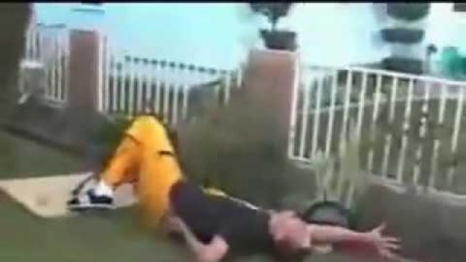 What did these guys think was going to happen, roof jump wrestling?
