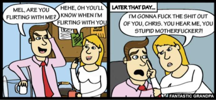 Are you oblivious or conscious when it comes to flirting??