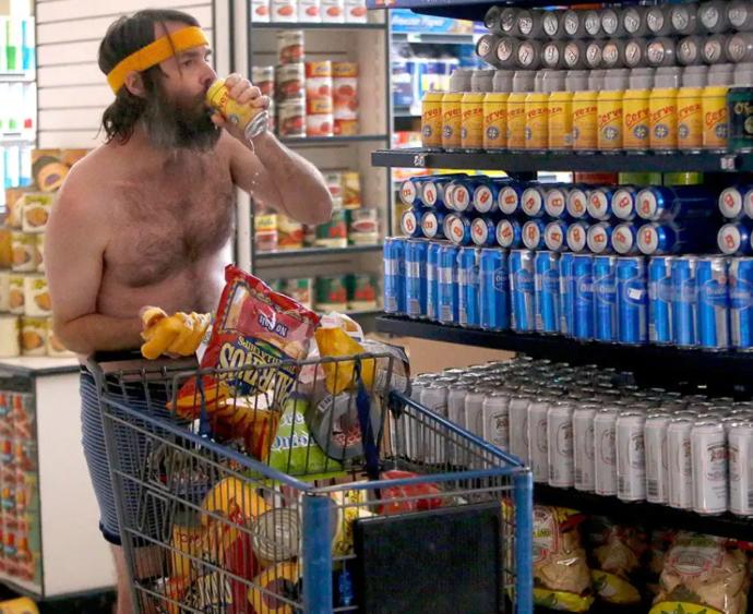 Shopping is thirsty work. 