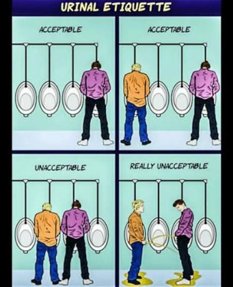 Guys, What is it like to go pee in the men's room?