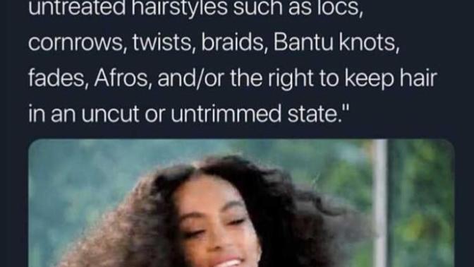 Nyc made it illegal to discriminate against a persons hair. how sad is it that it took a LAW being passed to stop this horrible behaviour?
