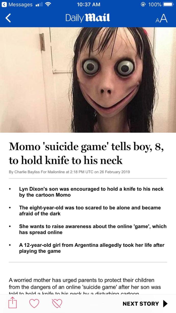 Have You Heard About This Momo Craziness? What’s Your Feelings About It?