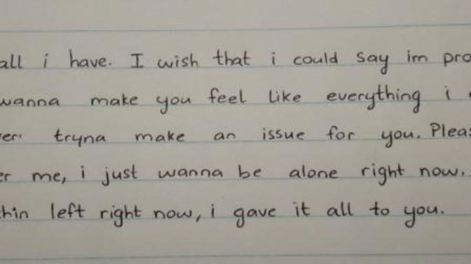 What does ur handwriting look like?