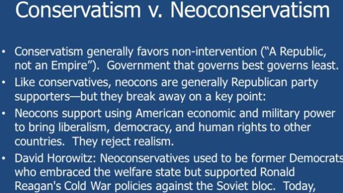 What do you think about NEOCONSERVATIVES?