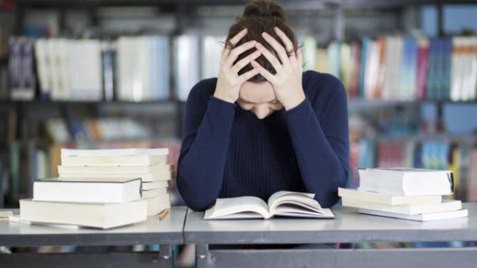 How should someone deal with stress and depression due to school?