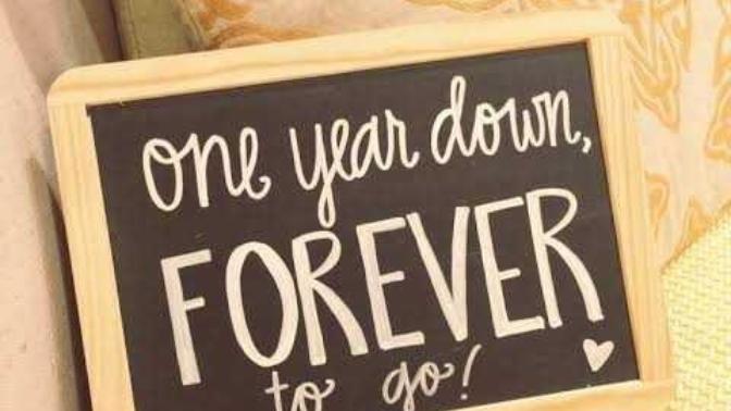 What are some ideas for a one year anniversary?