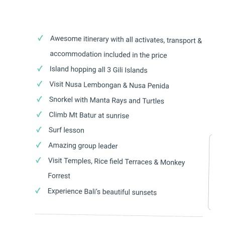 Which bali tour seems more appealing?